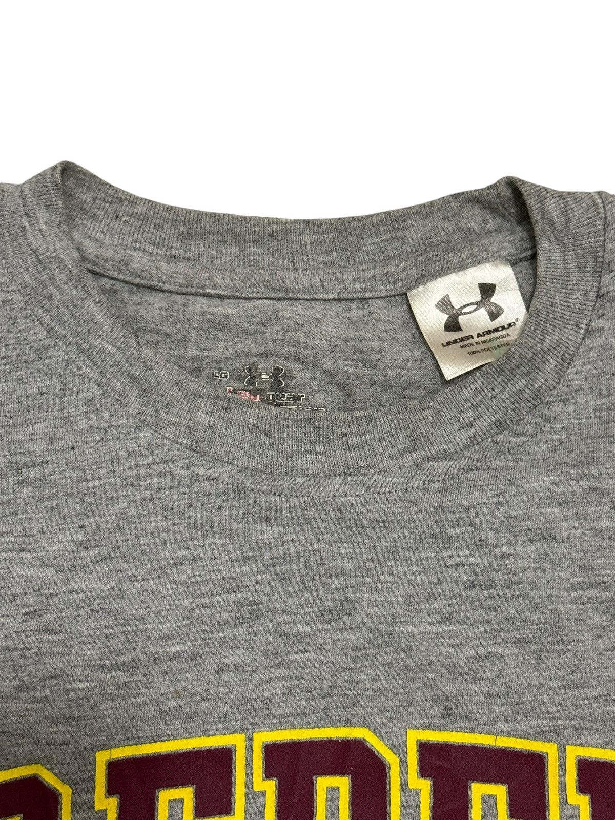 Under Armour × Vintage UNDER ARMOUR COLLAB BREBEUF JESUIT 100% POLYESTER TEE Size US L / EU 52-54 / 3 - 3 Thumbnail