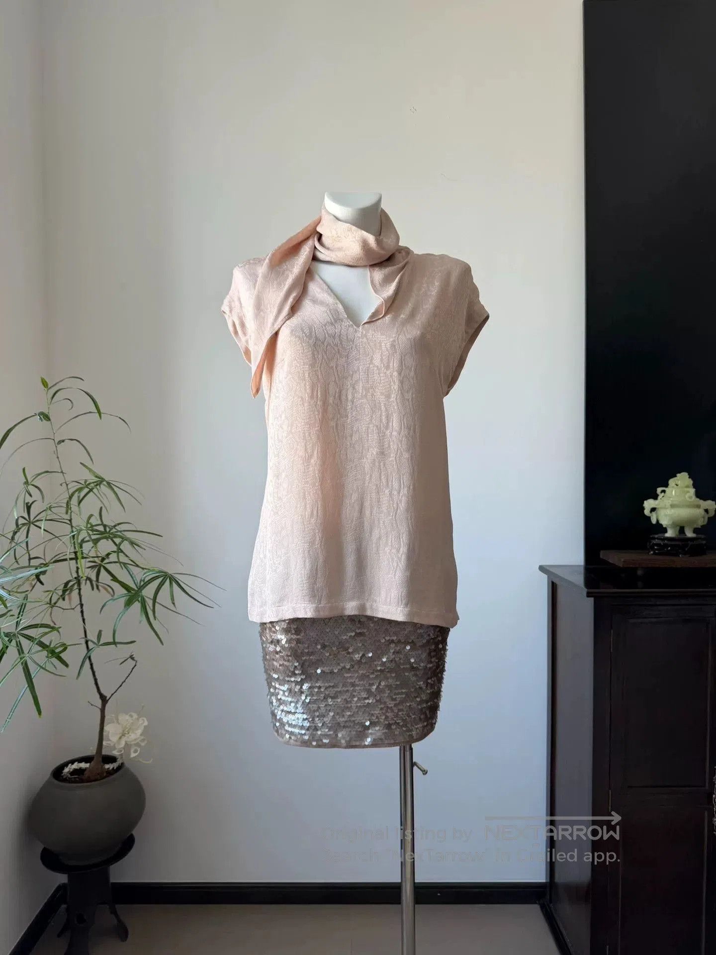 Just Cavalli Just Cavalli Pink Snake Print Scarf Top. Size M / US 6-8 / IT 42-44 - 1 Thumbnail