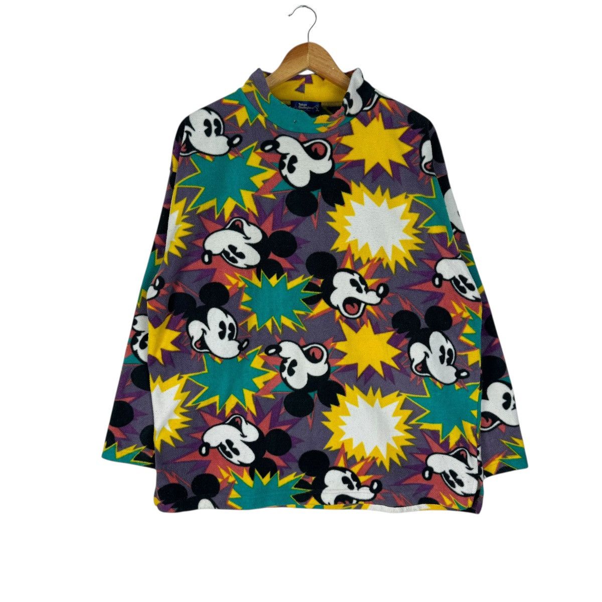 Cartoon Network × Mickey Mouse × Vintage ⚡️90s MICKEY MOUSE FLEECE WALT DISNEY BOOM JUMPER Size US L / EU 52-54 / 3 - 2 Thumbnail