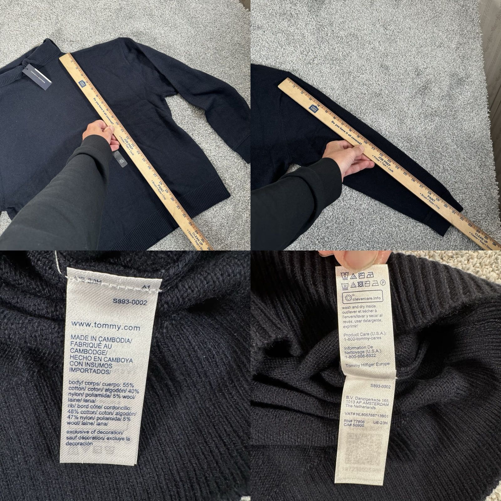 Tommy Hilfiger Tommy Hilfiger Sweater Womens XL Relaxed Mockneck Academia Preppy Navy Blue Knit Pullover Size XL / US 12-14 / IT 48-50 - 8 Thumbnail
