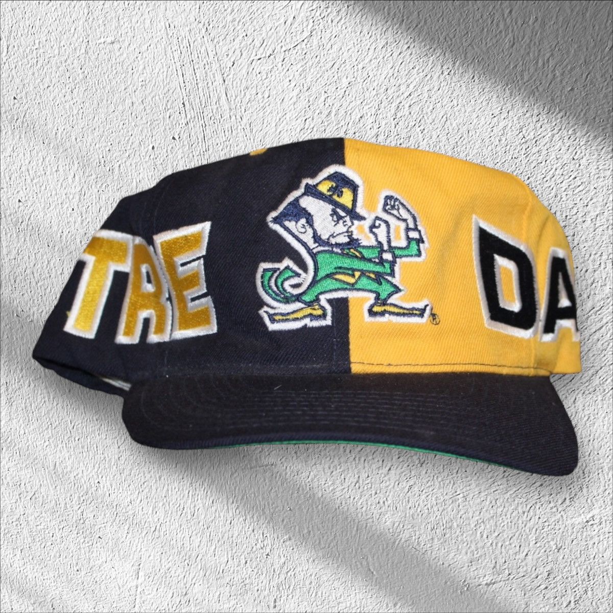 Vintage Vintage 90s Notre Dame Blockhead American Needle Snapback Size ONE SIZE - 1 Thumbnail