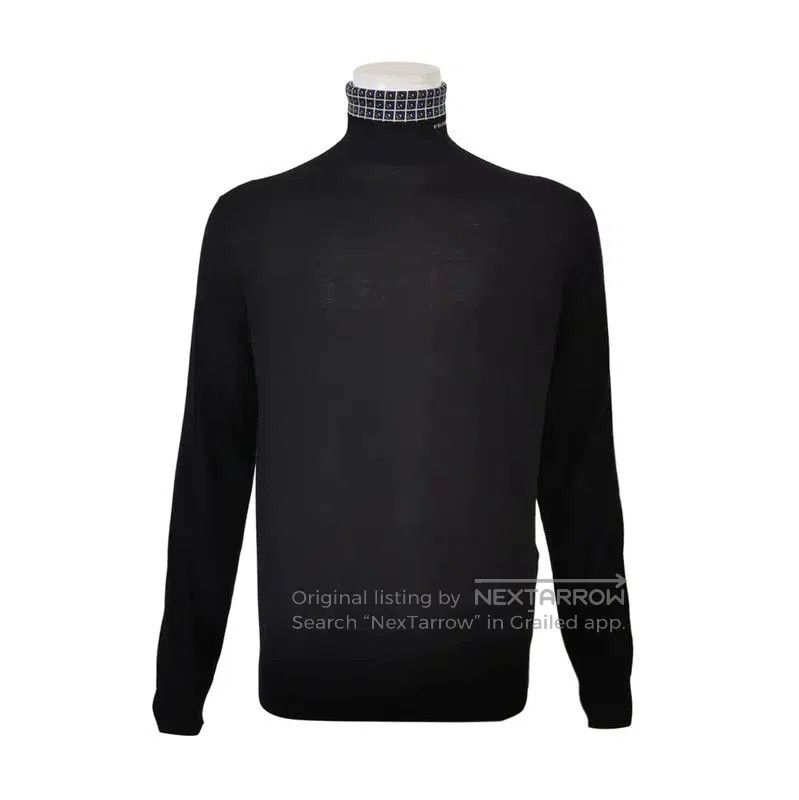 Prada Prada Black Wool Embroidered Logo Sweater. Size US M / EU 48-50 / 2 - 1 Thumbnail