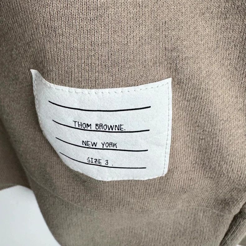 Thom Browne Thom Browne size3 Brown four stripe arm hoodie Size US L / EU 52-54 / 3 - 4 Thumbnail