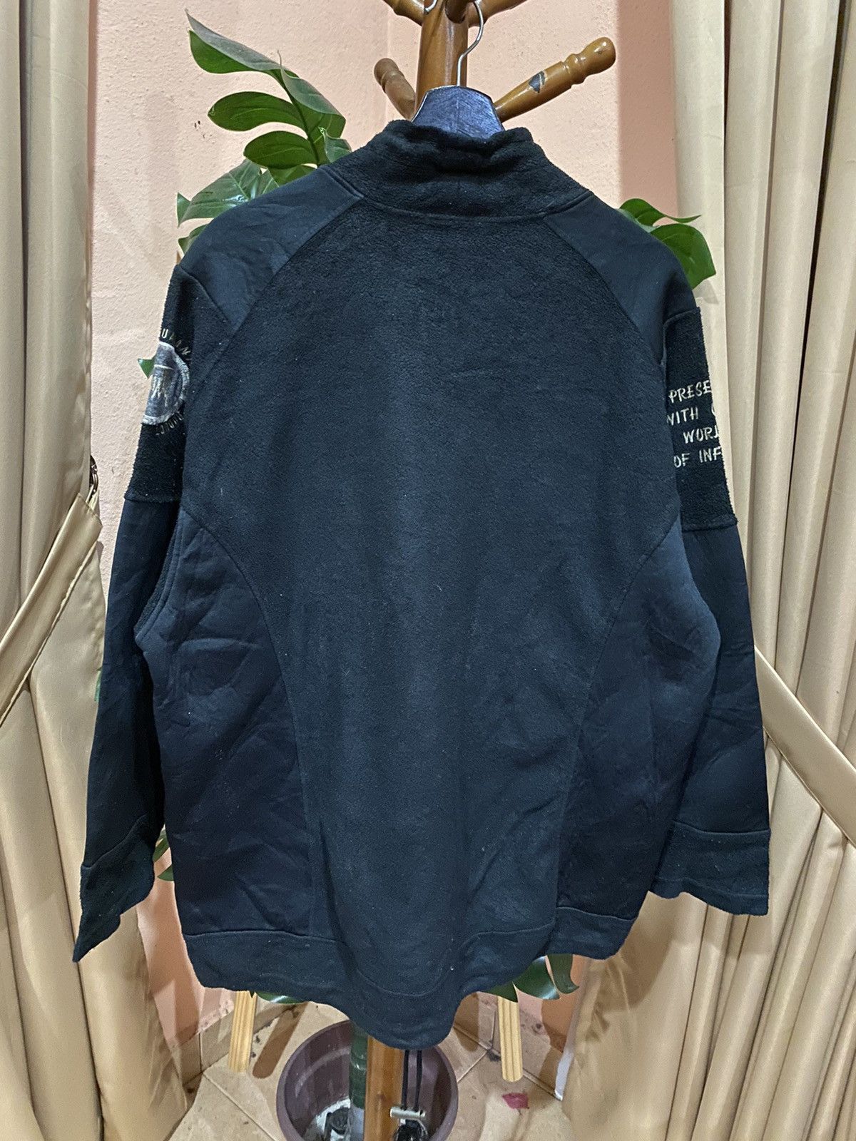 Issey Miyake Infinity Black Quarter-Zip Fleece Pullover with Industrial Size US L / EU 52-54 / 3 - 7 Thumbnail