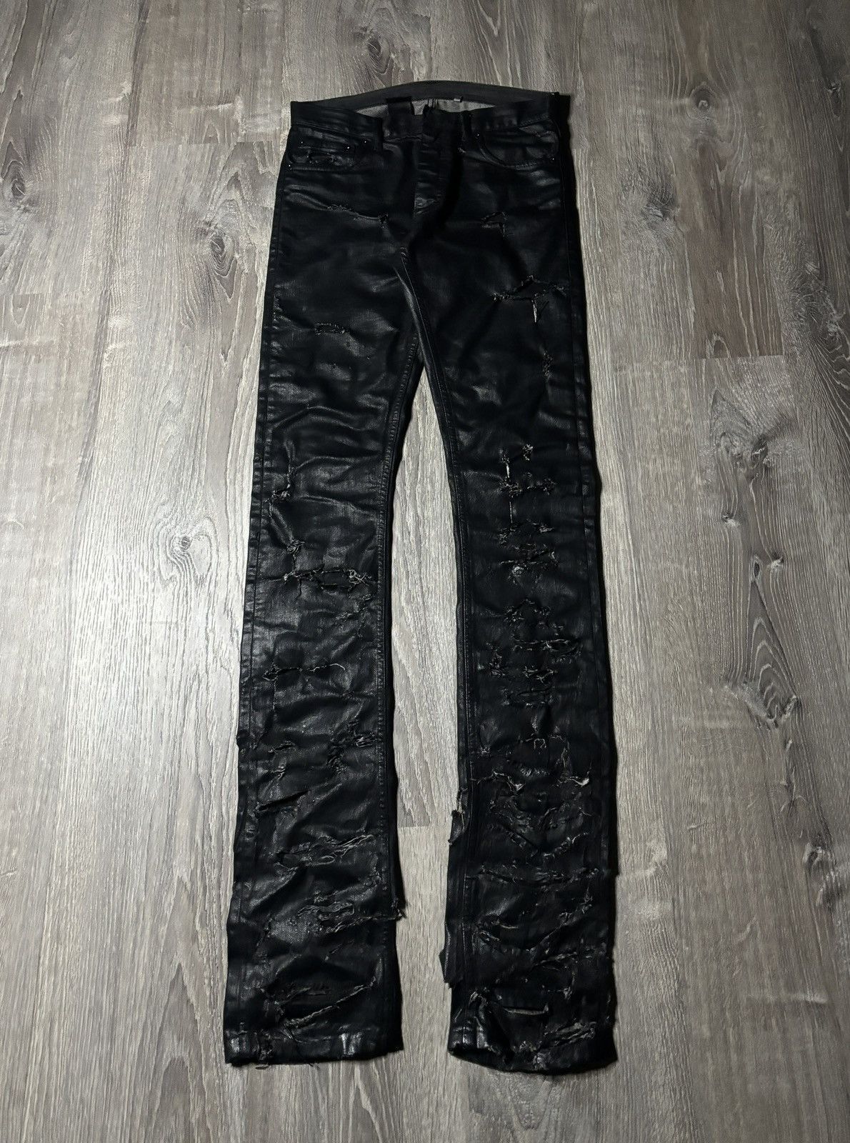 Dior dior ss04 "strip" destroyed denim Size US 28 / EU 44 - 2 Thumbnail
