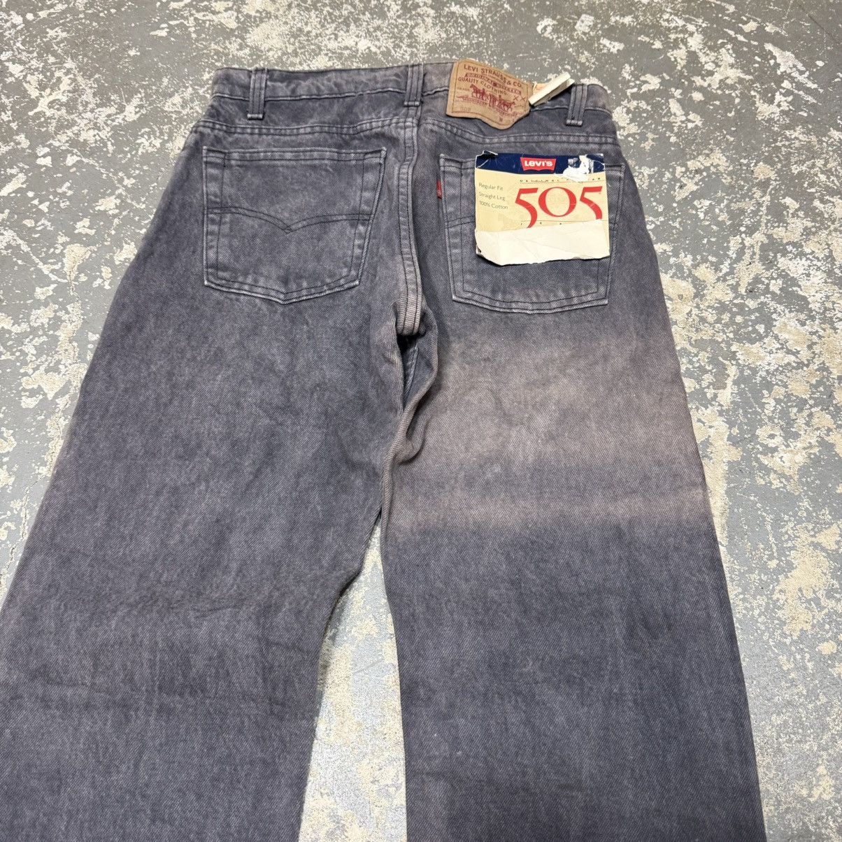 Levi's Vintage Levi’s 505 Black/Grey Denim Jeans USA NWT 90s Size US 29 - 14 Thumbnail