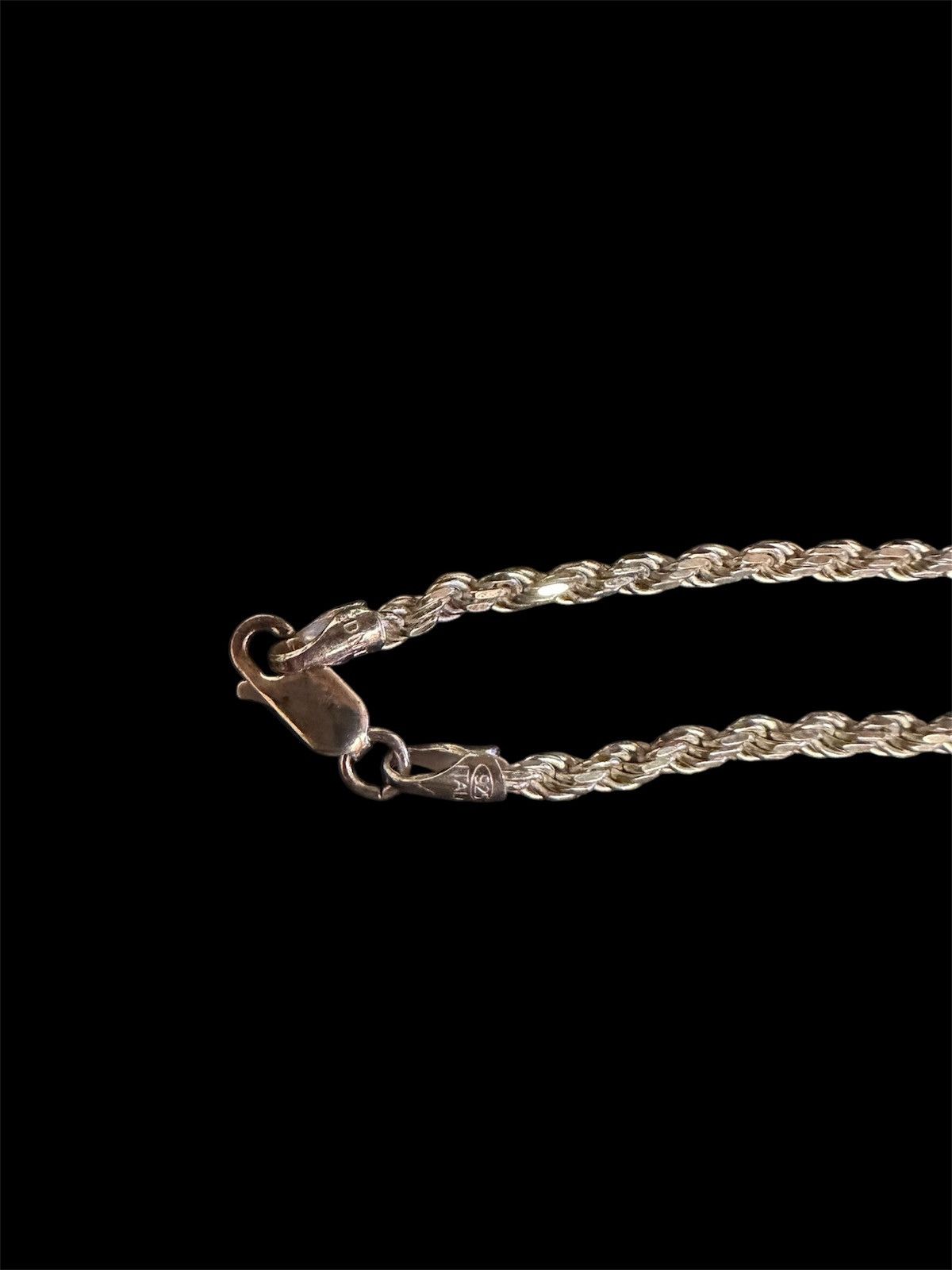 Jewelry Custom 925 Silver Rope Chain Size ONE SIZE - 4 Thumbnail