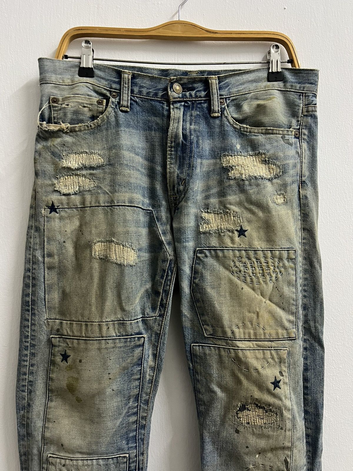 Maison MIHARA YASUHIRO Mihara Yasuhiro Damaged Repair Denim Pants Size US 32 / EU 48 - 3 Thumbnail