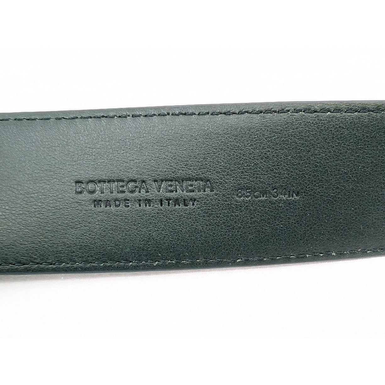 Bottega Veneta o1rshd1 Size: 85 / Struzzo Light Calf Belt in Pine Green Size 32 - 9 Thumbnail
