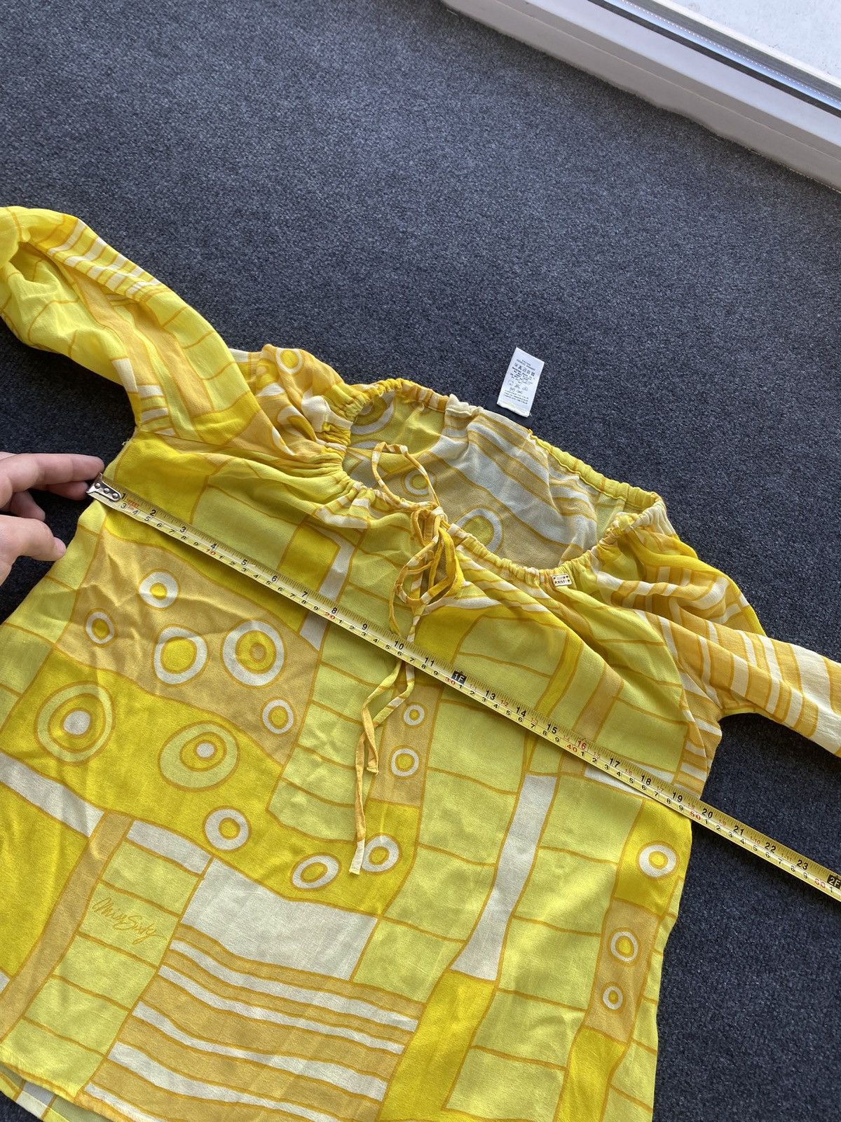 Miss Sixty 🔥Miss Sixty Sexy Balloon Sleeve yellow blouse alt goth emo Size L / US 10 / IT 46 - 4 Thumbnail