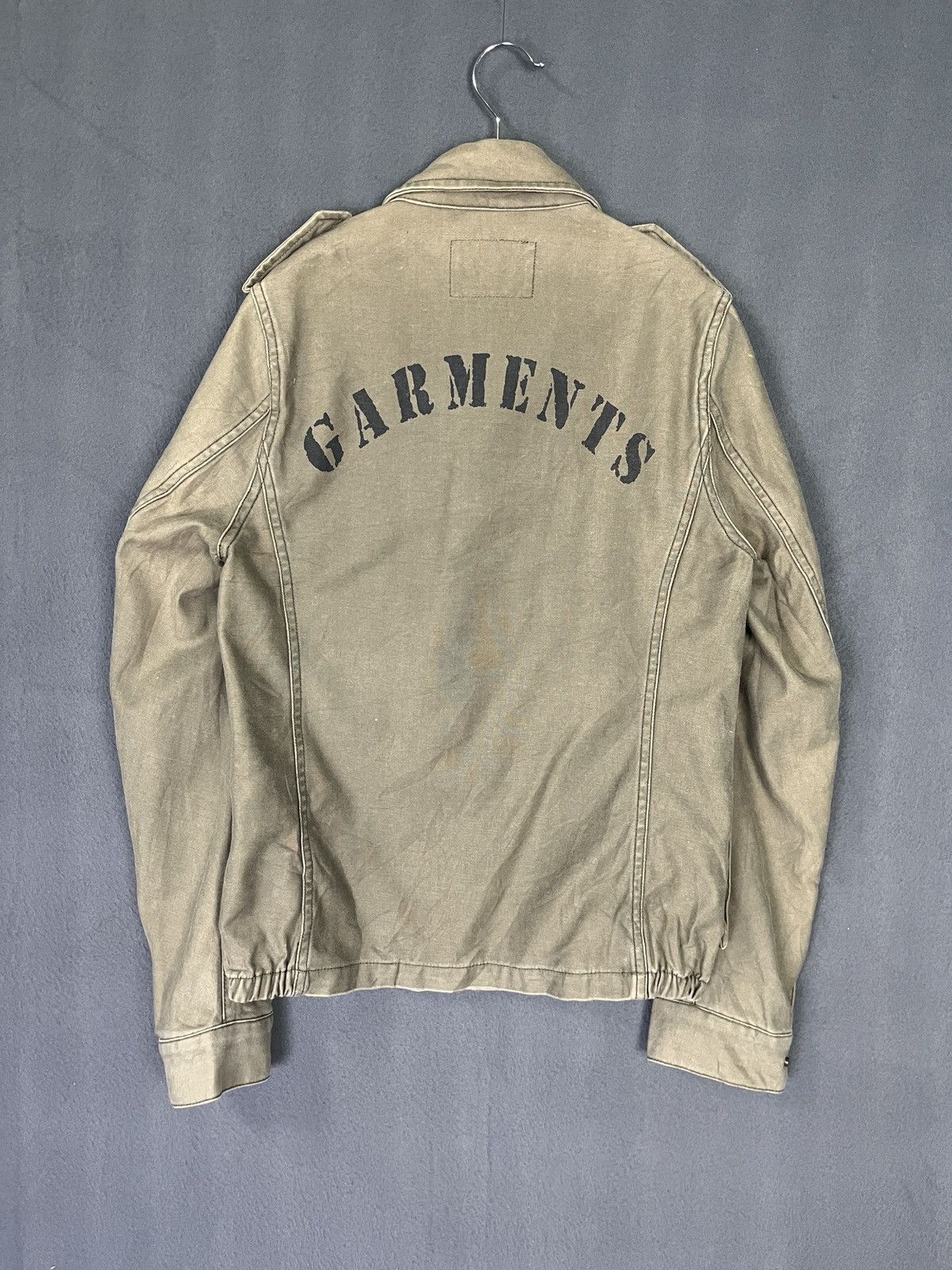 Japanese Brand Work by Luca Utility Jacket Garment Stencil Backhit Size S / US 4 / IT 40 - 1 Thumbnail