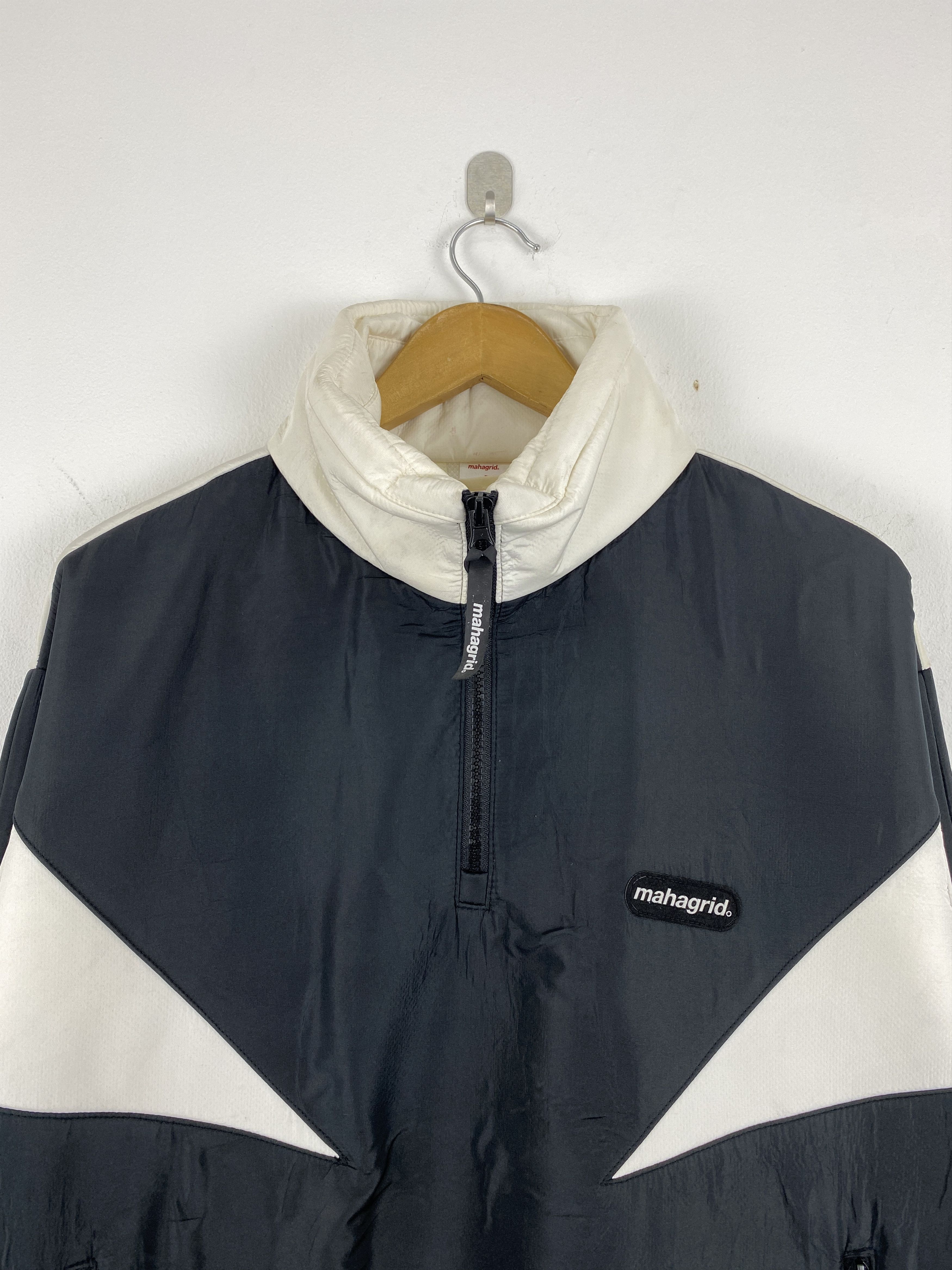 Japanese Brand Vintage Mahagrid Half Zipper Macan Heavy Jacket JA0139 Size US L / EU 52-54 / 3 - 4 Thumbnail