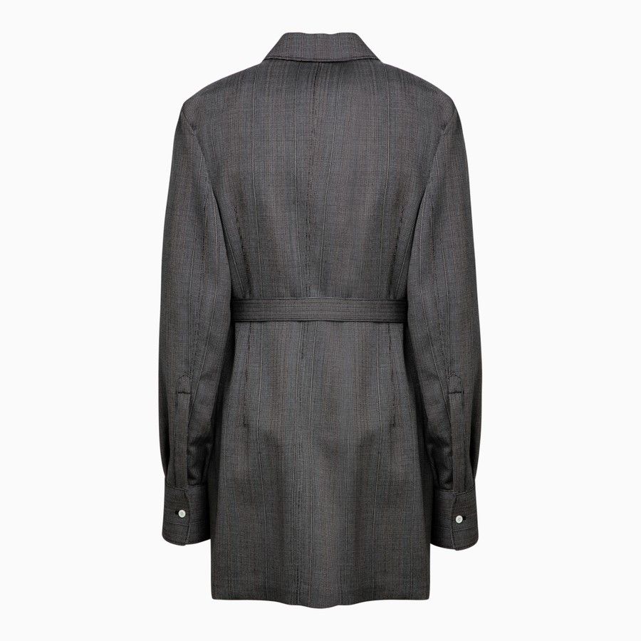 Prada o1d2blof0924 Single-breasted Jacket in Smoke Grey Size S / US 4 / IT 40 - 2 Thumbnail