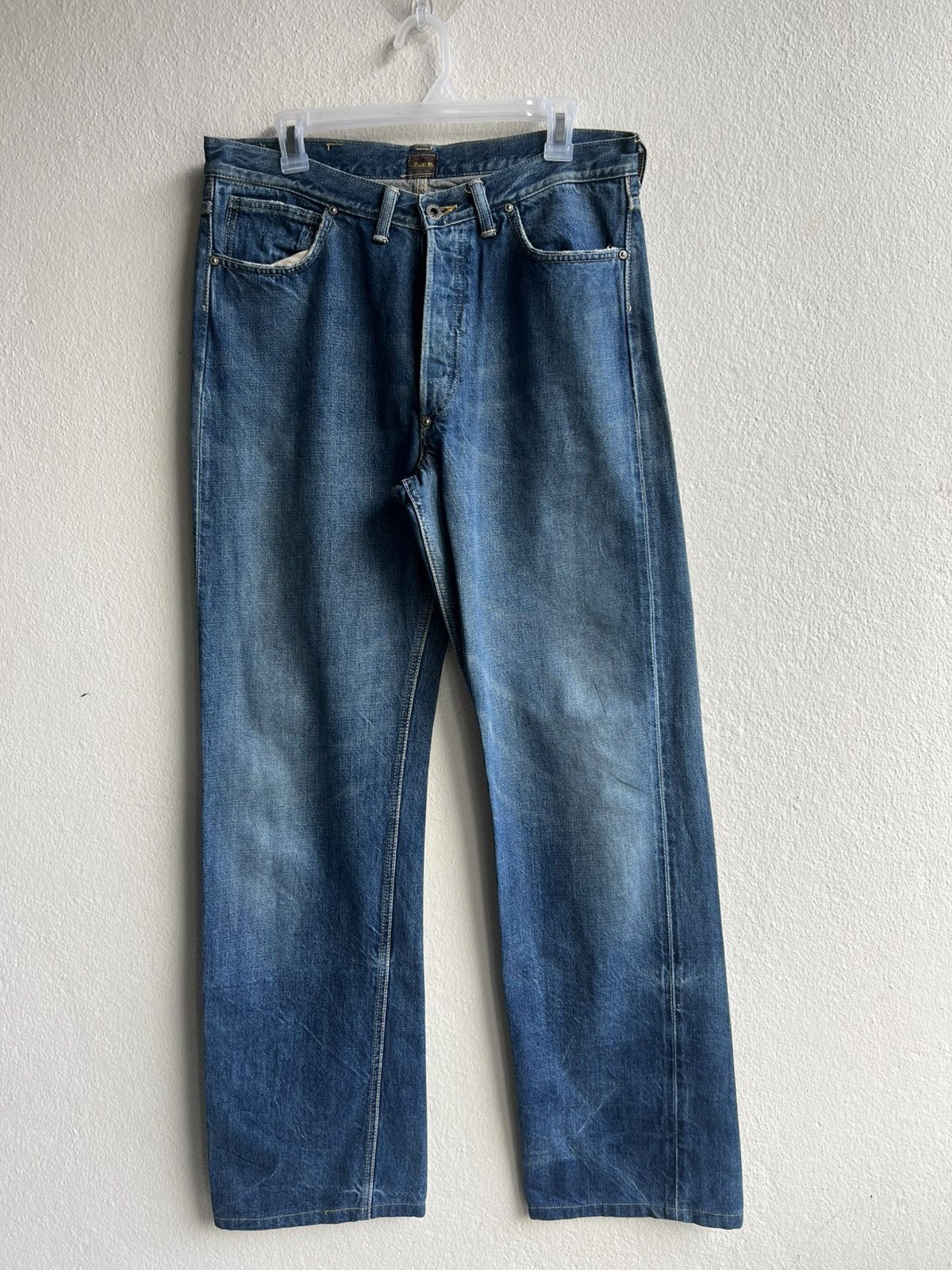 Lee Vintage 90s Lee Union Made Denim Lot 2101 WW2 Selvedge Jeans Size US 32 / EU 48 - 2 Thumbnail