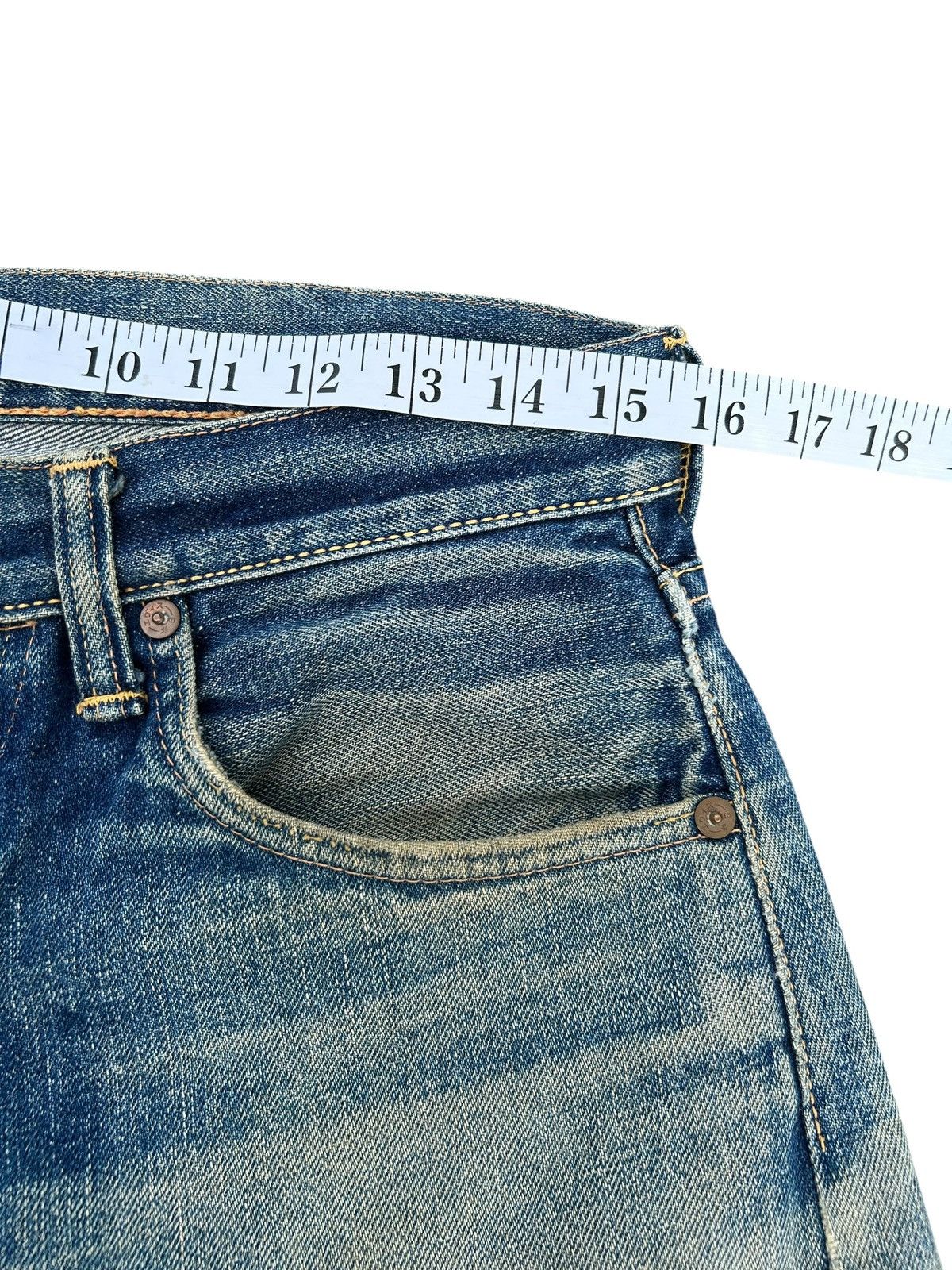 Evisu Thrashed Vintage Evisu Selvedge Baggy Denim Jeans Size US 31 - 20 Thumbnail