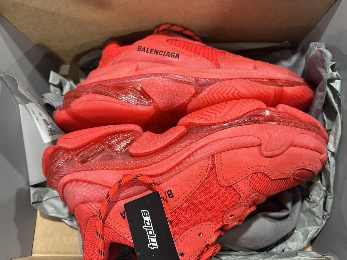 Balenciaga Balenciaga Triple S - Red Clear Soles Size US 9 / IT 39 - 7 Thumbnail