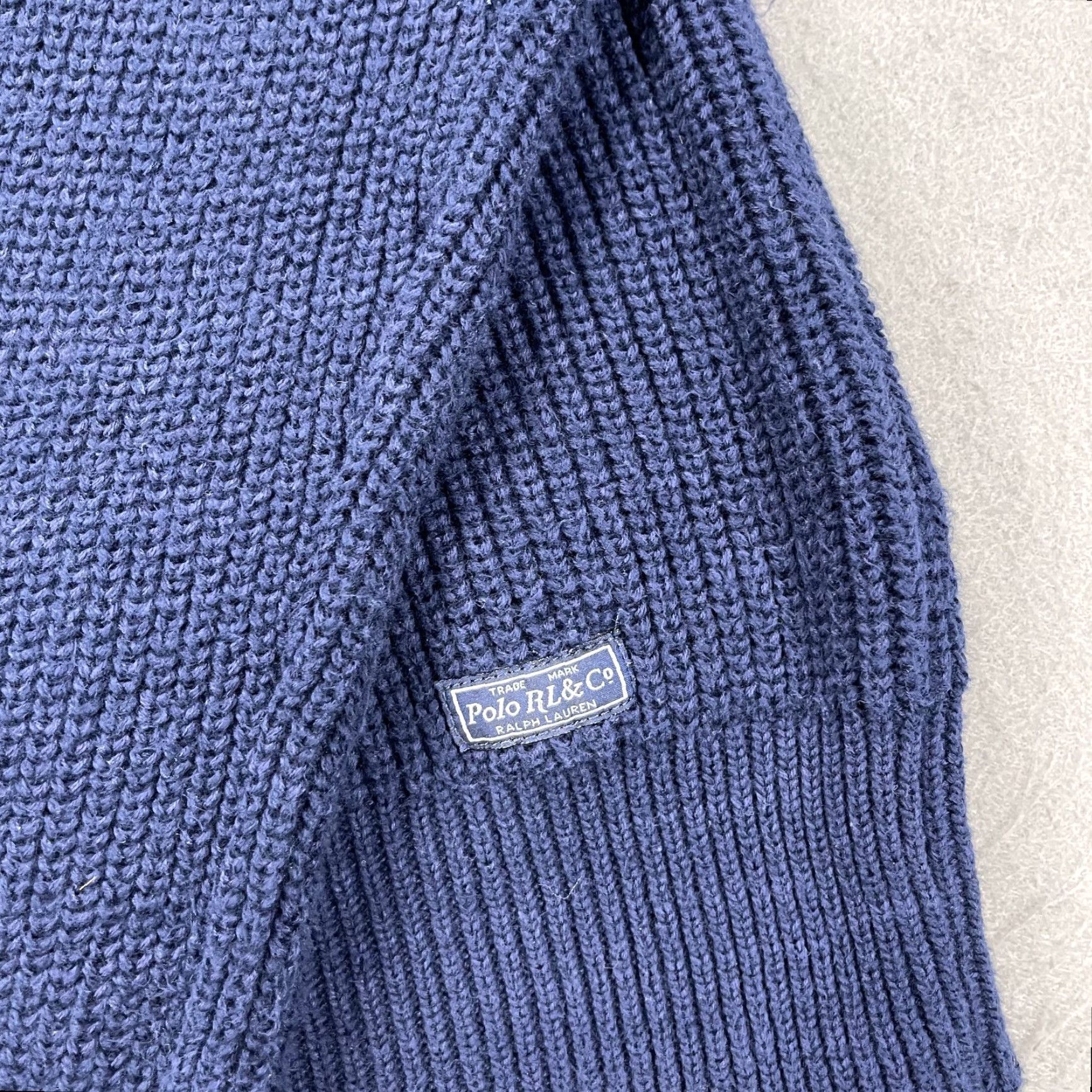Polo Ralph Lauren Polo Ralph Lauren Sweater Mens L Blue Cotton Ribbed Knit Crewneck Preppy Pullover Shirt Size US L / EU 52-54 / 3 - 4 Thumbnail