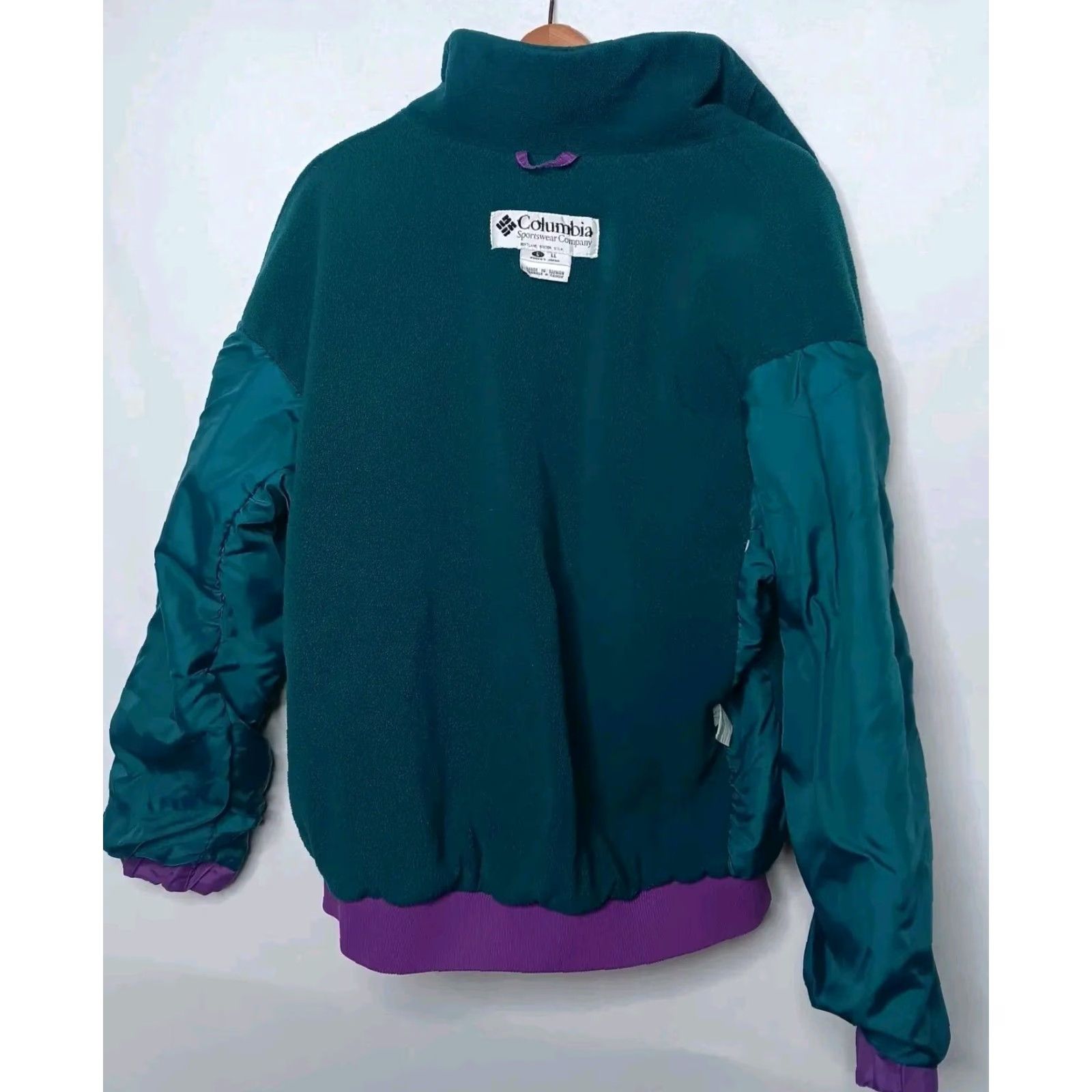 Altea VINTAGE Columbia Jacket Women L Bomber Purple Teal Fleece Lined Japan Size L / US 10 / IT 46 - 3 Thumbnail