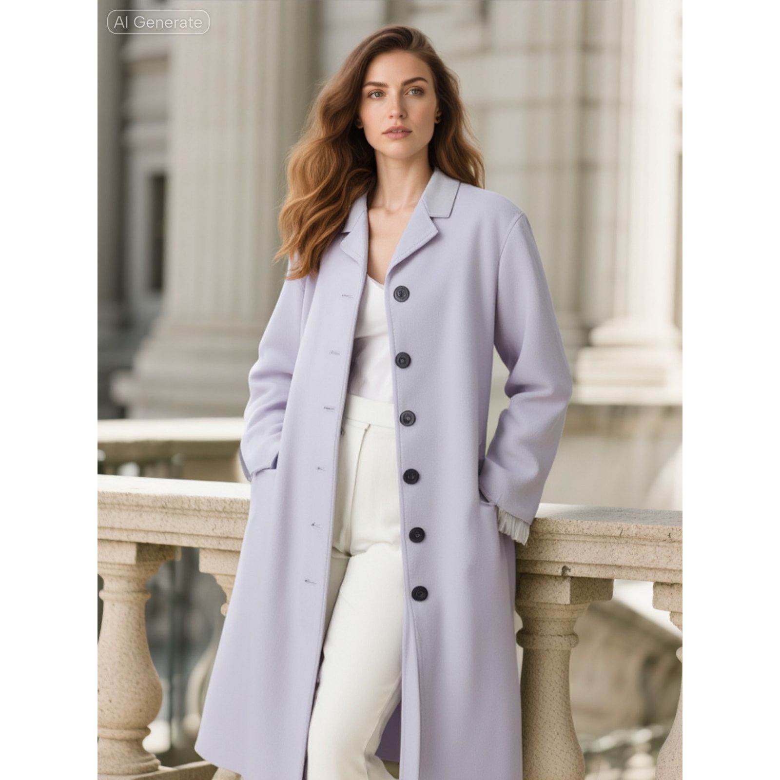 Marni Marni Lilac Wool Cashmere Belted Coat Size 38 NWT Size XS / US 0-2 / IT 36-38 - 1 Thumbnail