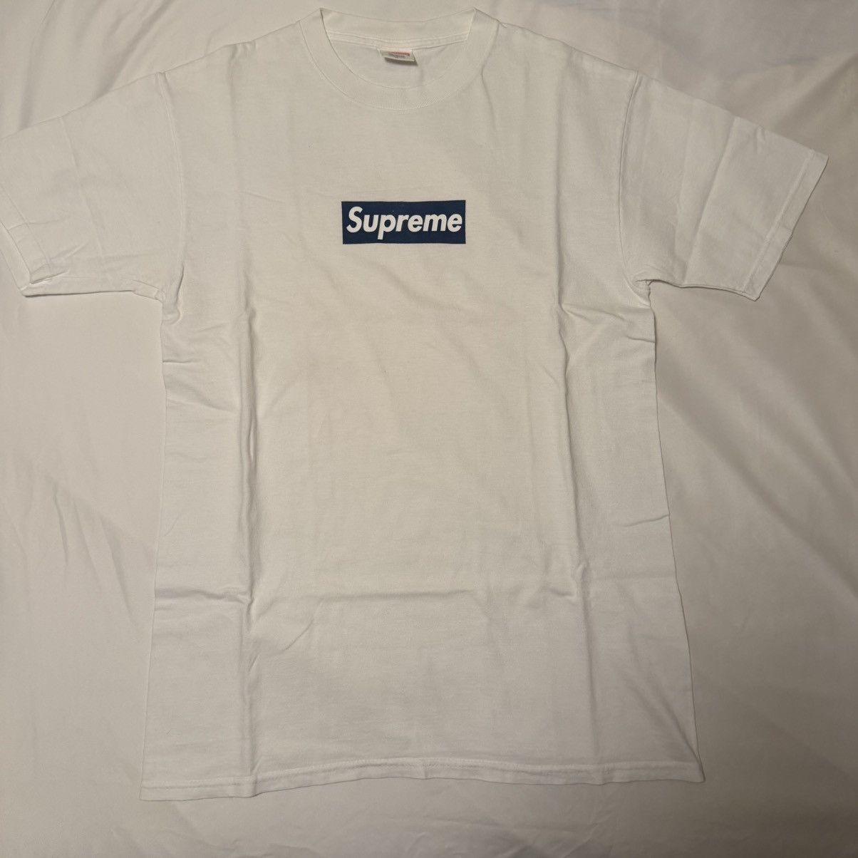 Supreme Supreme 2001 Navy on White Box Logo Size US M / EU 48-50 / 2 - 2 Thumbnail