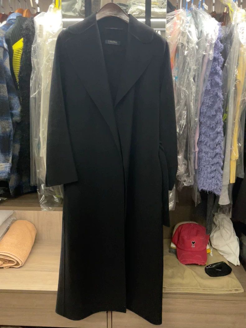 Max Mara Max Mara Blue mulberry silk long coat Size S / US 4 / IT 40 - 1 Thumbnail