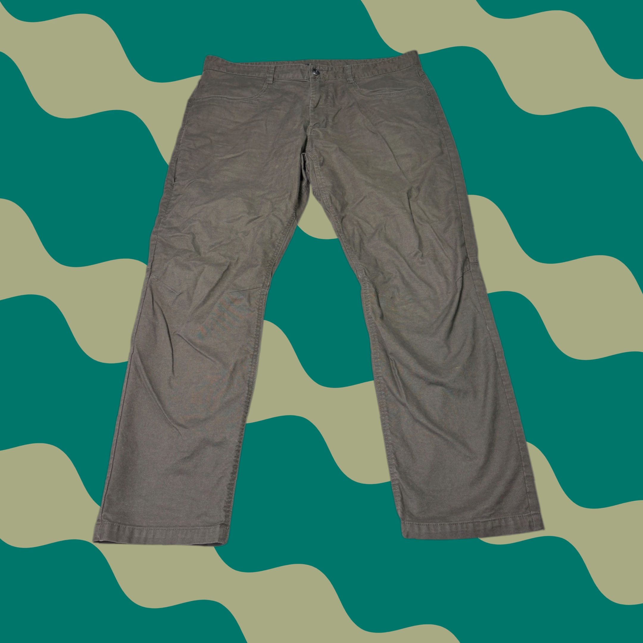 The North Face The North Face Mens Chino Pants 38X30 Brown Cotton Elastomultiester Polyester Canvas Flat Front Straight 5-Pocket Logo Zipper Zip Casual Workwear Mens Size US 38 / EU 54 - 1 Thumbnail
