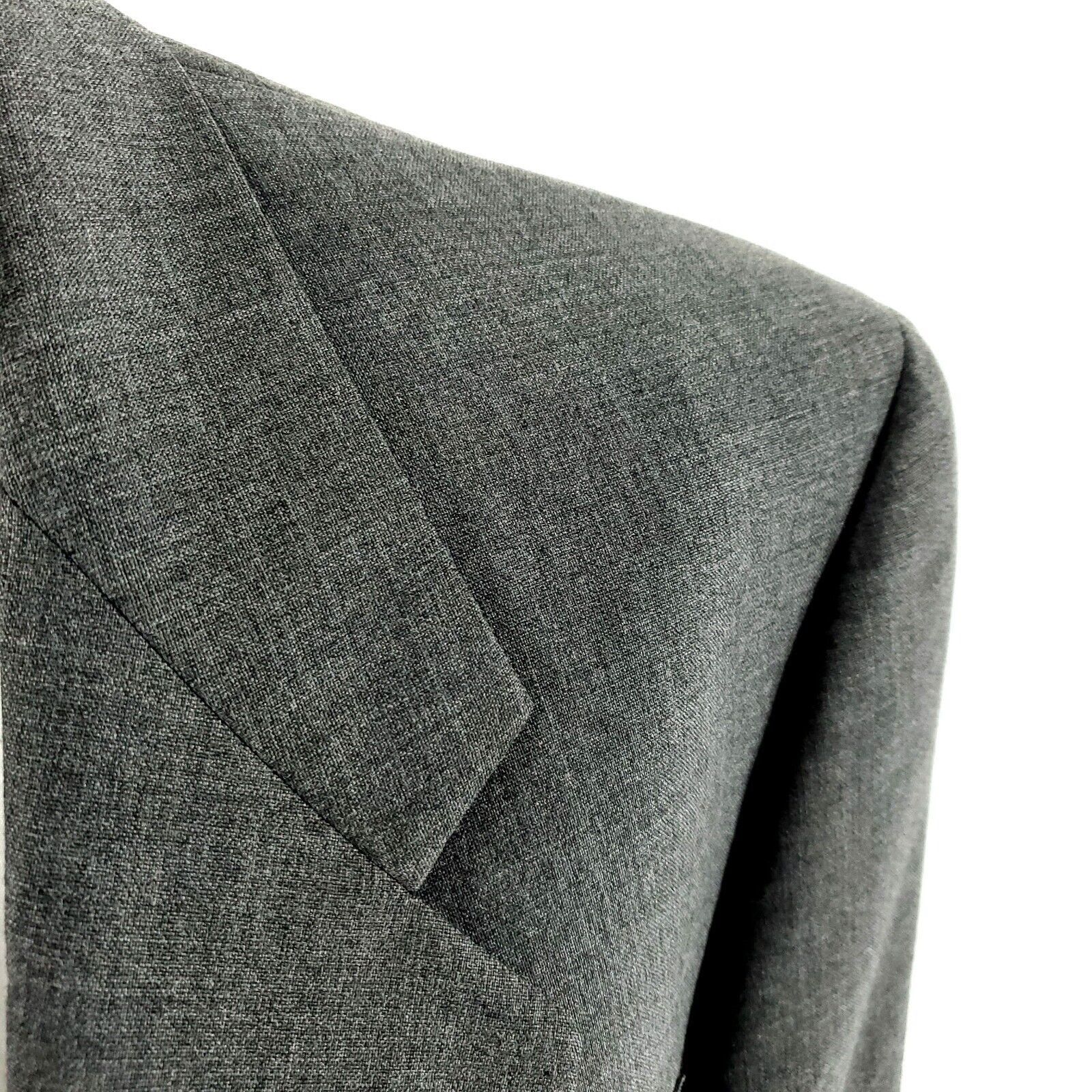 Hart Schaffner Marx Hart Schaffner Marx Worsted Wool Polyester 2 Button Blazer 4 Size 42L - 2 Thumbnail