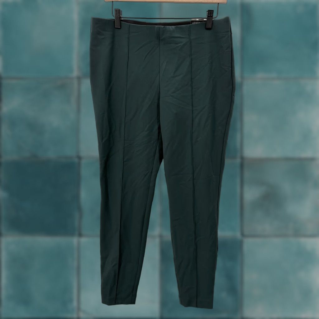 Express Express Leggings Womens Medium Green Mid Rise Ankle Pants NWT Size 32" / US 10 / IT 46 - 1 Thumbnail