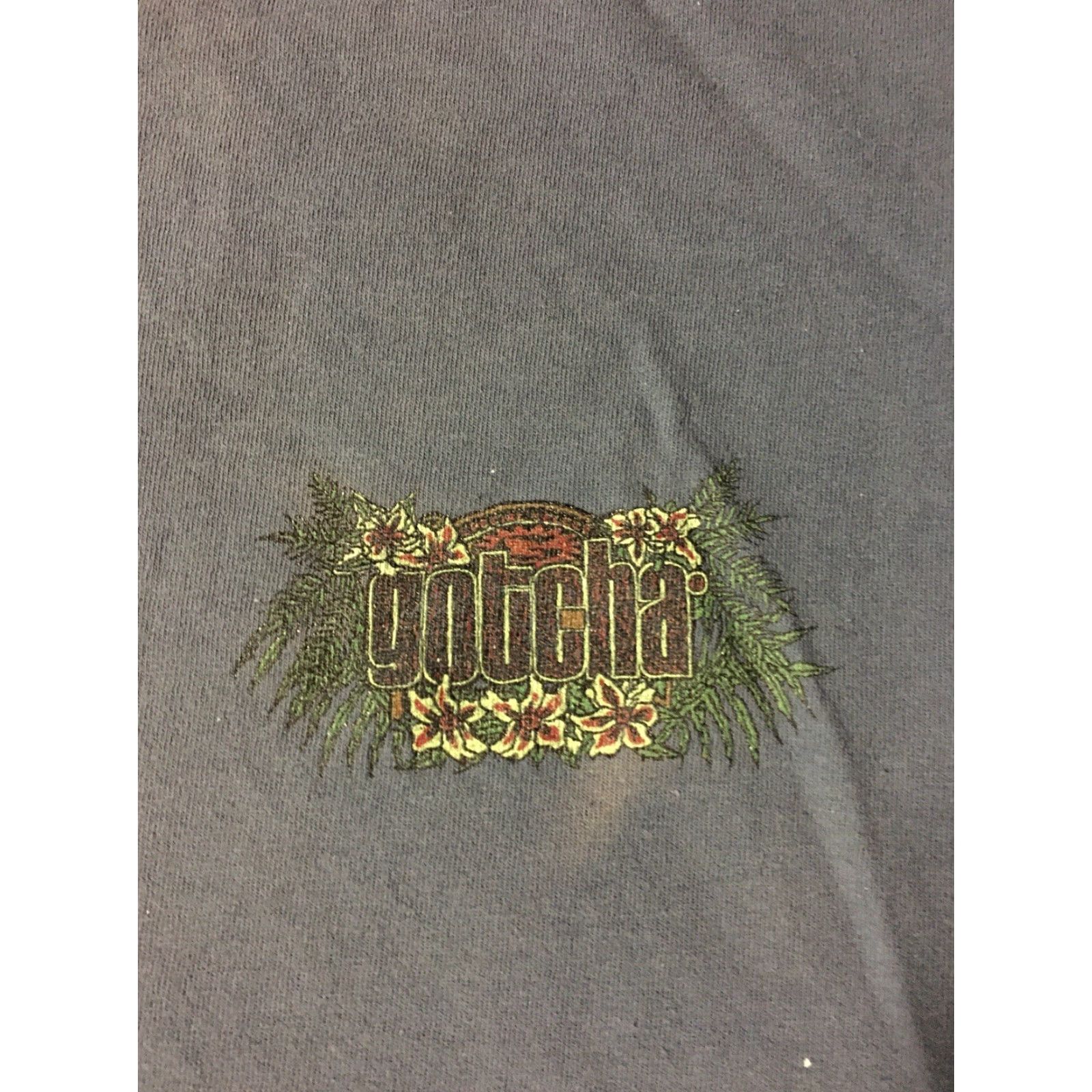 Quiksilver VINTAGE Gotcha Faded Distress Shirt L Blue 80s 90s Surf Skate Grunge USA Single Stitch T-Shirt Men Ocean Beach Graphic Tee Size US L / EU 52-54 / 3 - 4 Thumbnail