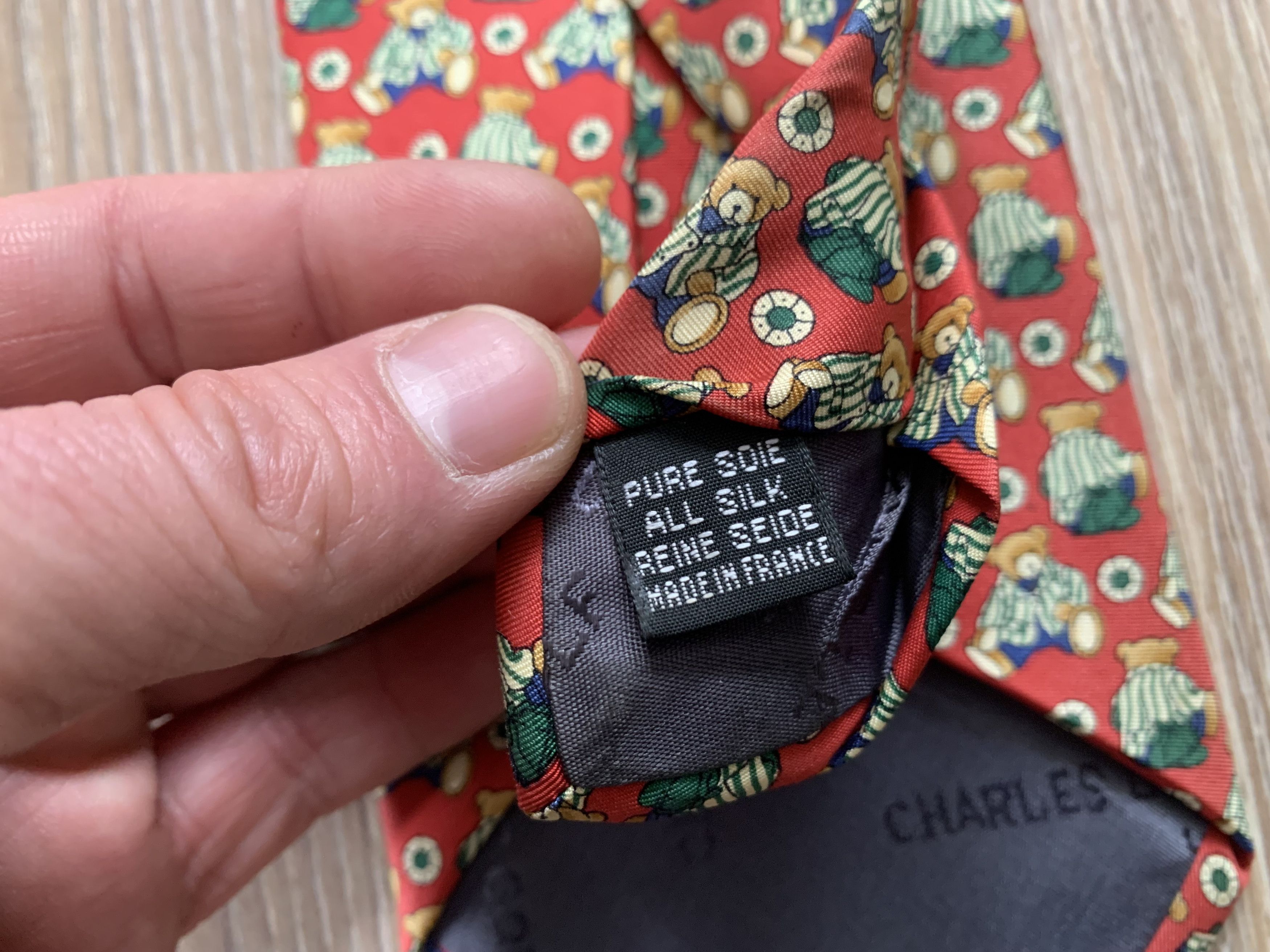 Other Charles Le Golf Vintage Bear Printed Silk Tie Size ONE SIZE - 7 Thumbnail
