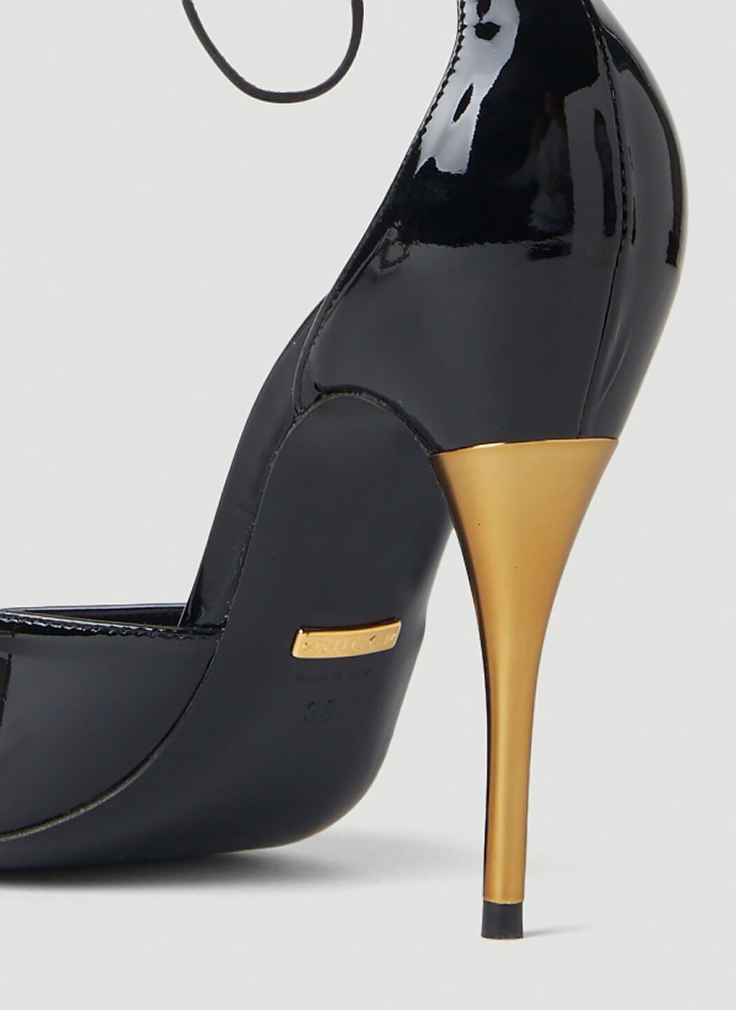 Gucci o1s1wg110225 Women's High Heel Patent Pumps in Black Size US 8.5 / IT 38.5 - 5 Thumbnail