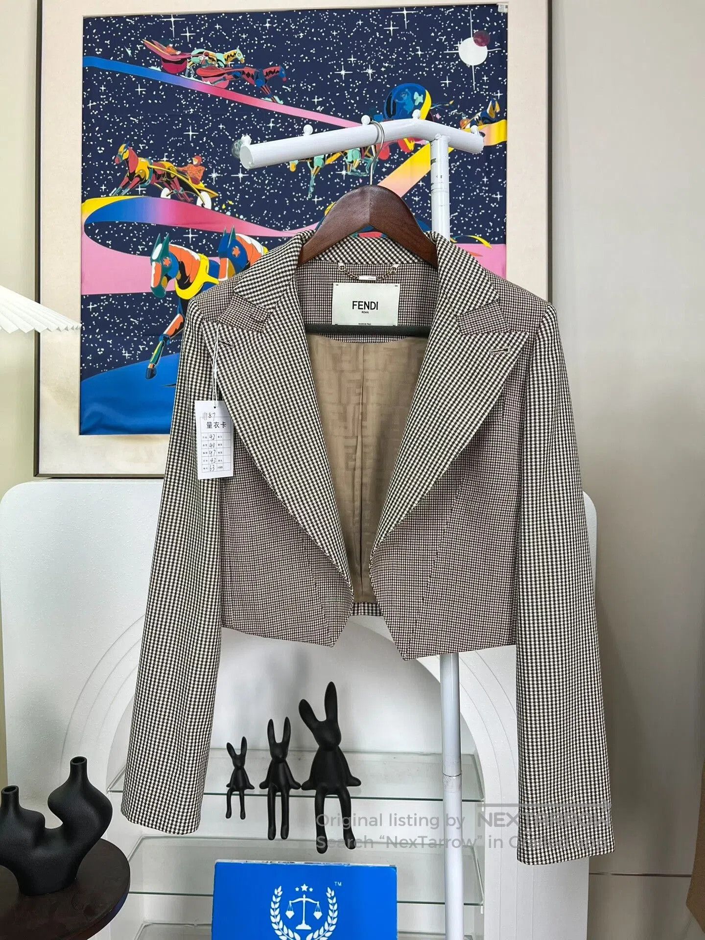 Fendi fendi houndstooth collar jacket size 42. Size US M / EU 48-50 / 2 - 1 Thumbnail