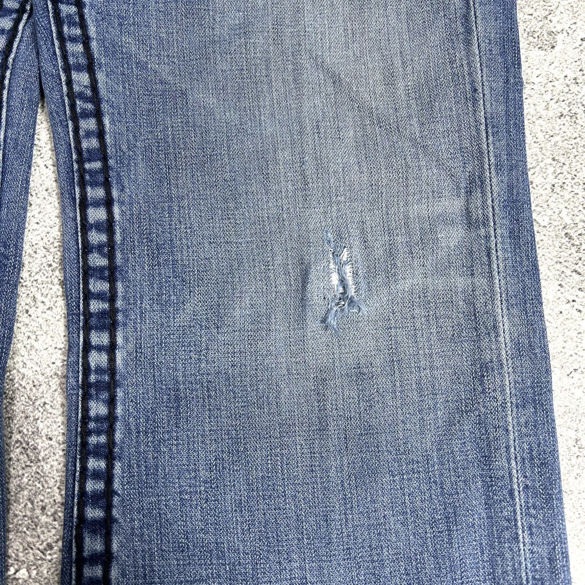 True Religion Vintage True Religion Billy Super T Disstread Flare Denim Size US 34 / EU 50 - 13 Thumbnail