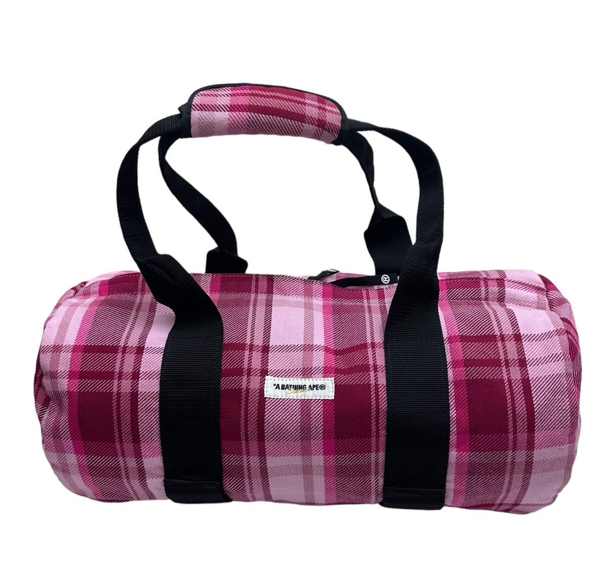 Bape 🇯🇵 A Bathing Ape Checked Boston Duffle Bag Size ONE SIZE - 1 Thumbnail