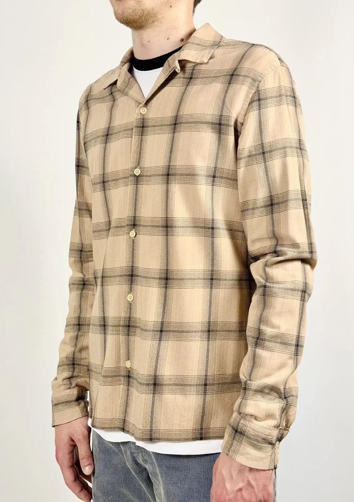 Allsaints Allsaints Flannel Distressed Check Long Sleeve Shirt Size US M / EU 48-50 / 2 - 4 Thumbnail
