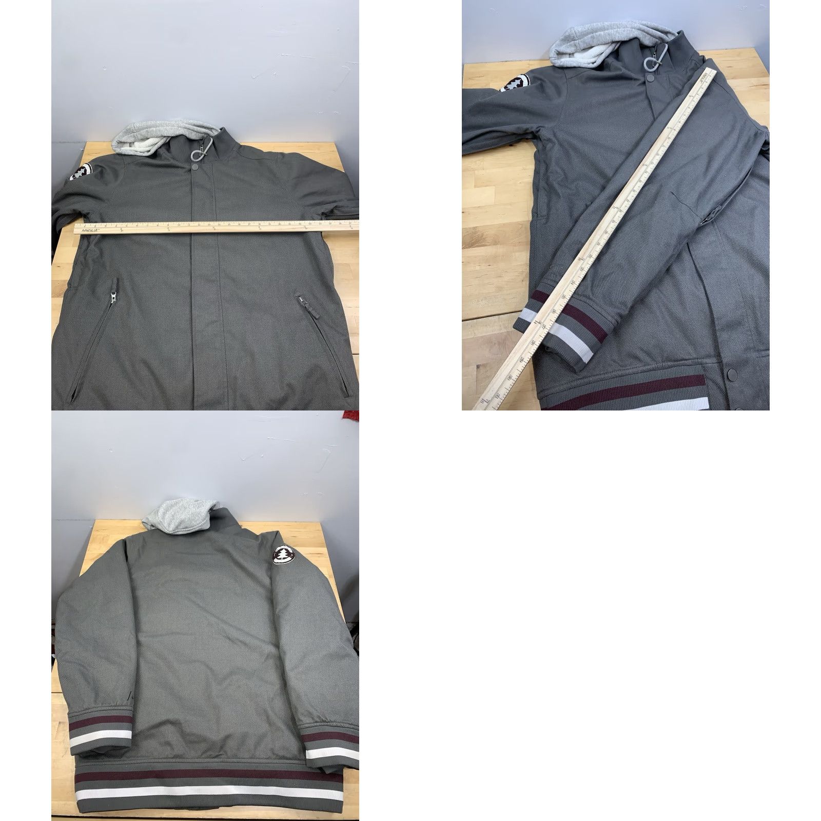 Nike Nike SB Snowboarding Jacket Mens L Gray Full Zip Hooded Lined #9964 Size US L / EU 52-54 / 3 - 9 Thumbnail