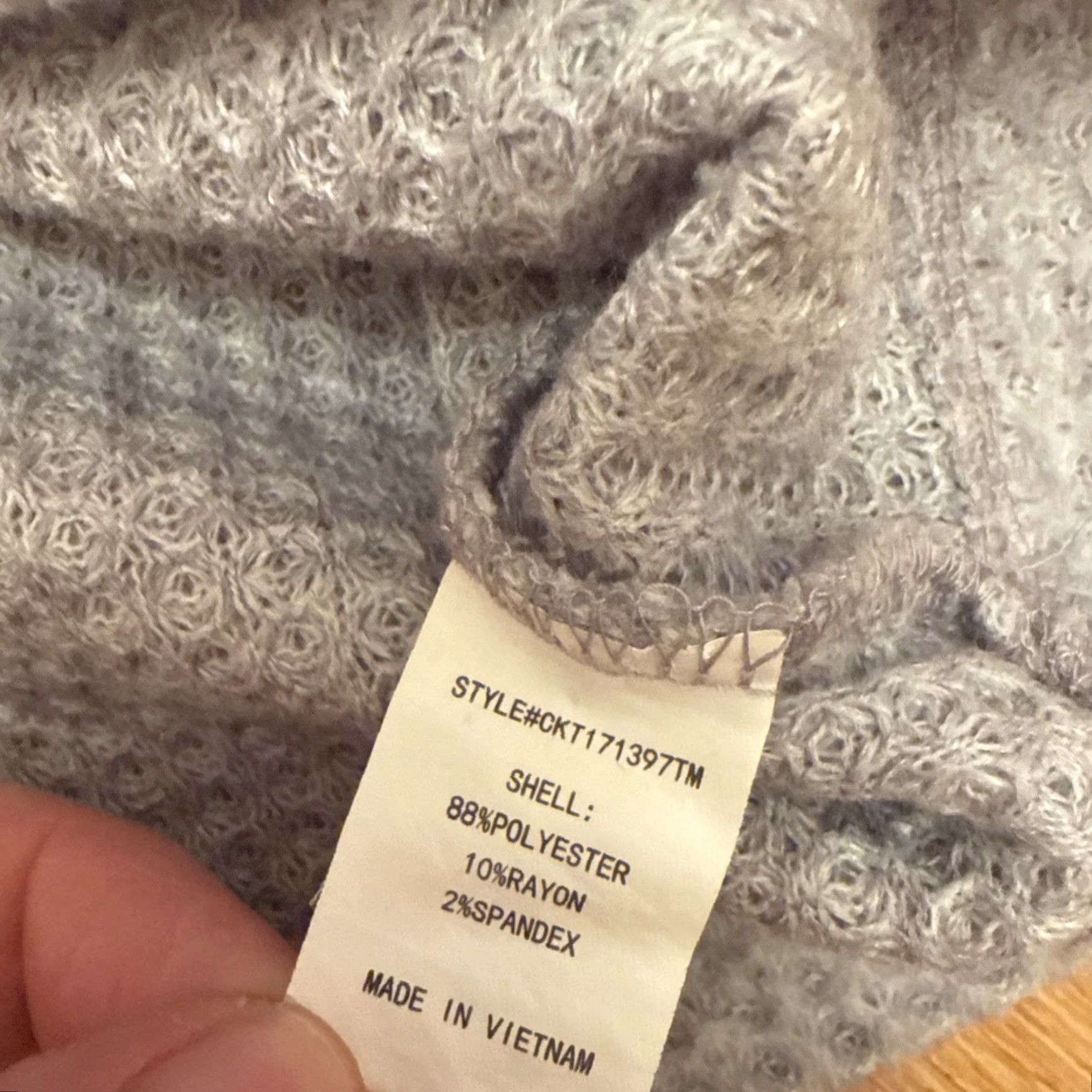 Anthropologie Anthropologie MELLO Day Sweater Waffle Knit Fuzzy Side Button Boho Gray Small Size S / US 4 / IT 40 - 4 Thumbnail