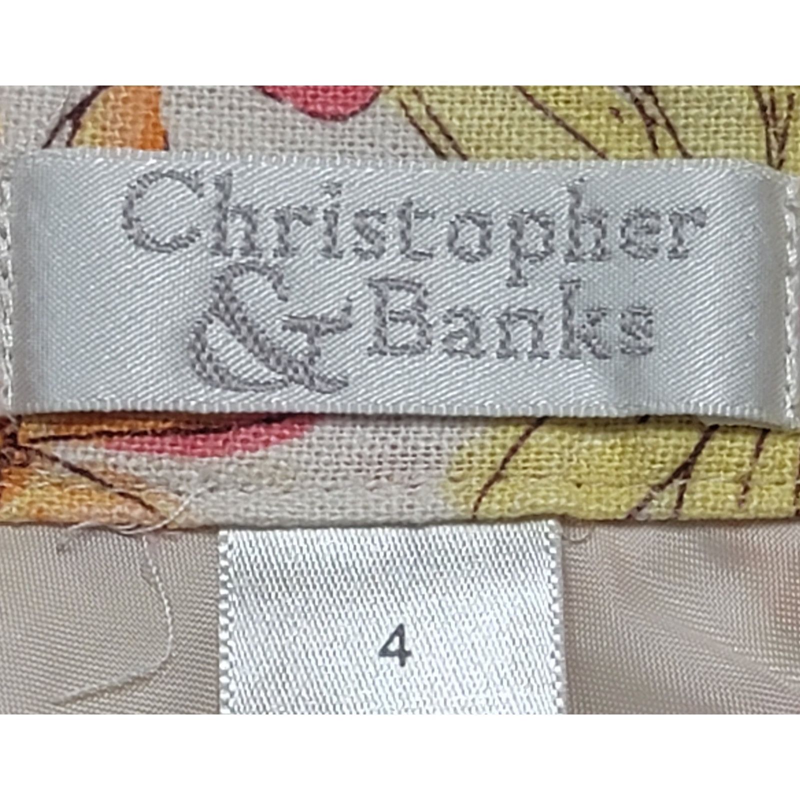 Other Christopher Banks Pink Orange Yellow Floral ALine Skirt 4 Size 27" / US 4 / IT 40 - 3 Thumbnail