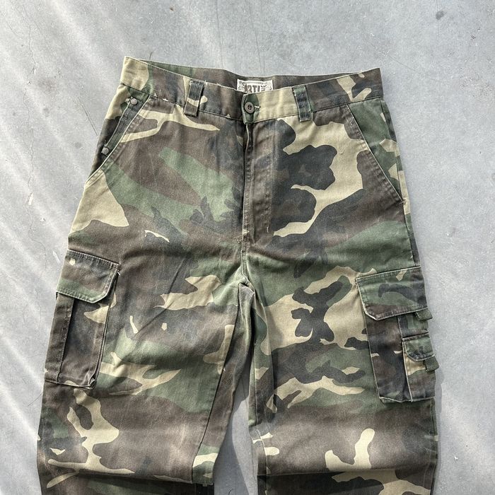 Vintage Crazy Vintage Y2K Camo Cargo Pants Baggy Wide Leg JNCO Cyber ...