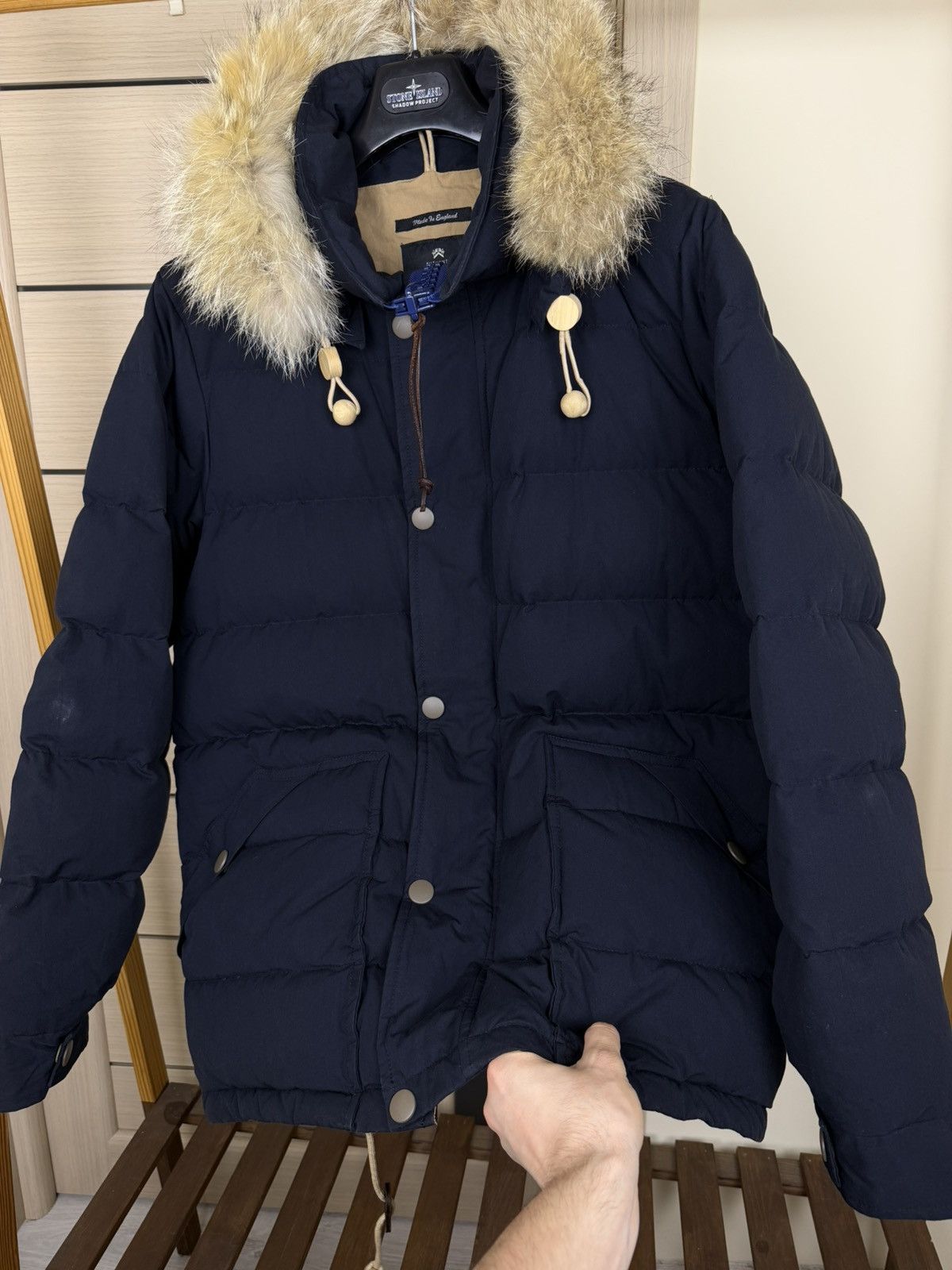 Nigel Cabourn Nigel Cabourn Down Filled Fur Hooded Puffer Jacket Size US L / EU 52-54 / 3 - 12 Thumbnail