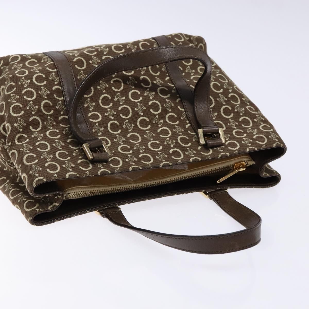 Celine CELINE C Macadam Canvas Hand Bag Brown Gold Size ONE SIZE - 6 Thumbnail