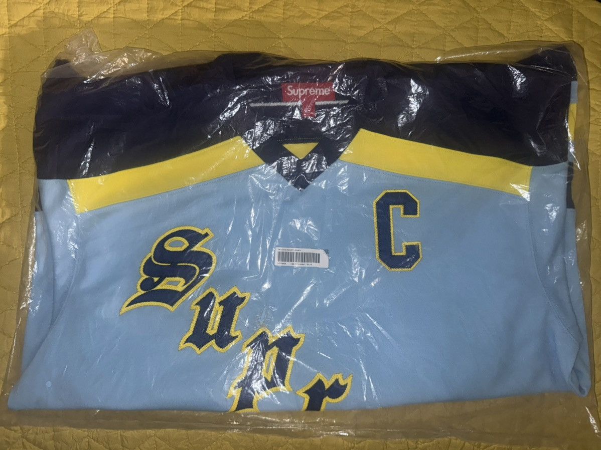 Supreme Supreme Fire & Ice Hockey Jersey L LightBlue Size US L / EU 52-54 / 3 - 3 Thumbnail