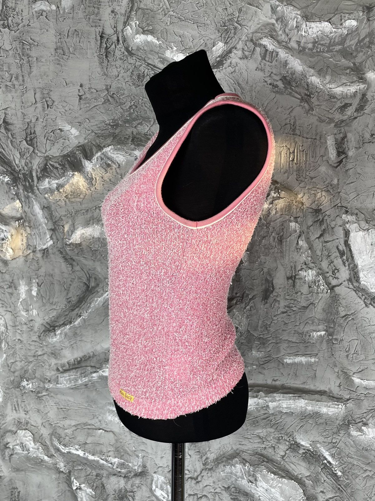 Miss Sixty Vintage Miss Sixty Y2K Fluffy Pink Tank Top Grunge 2000s Vib Size S / US 4 / IT 40 - 2 Thumbnail