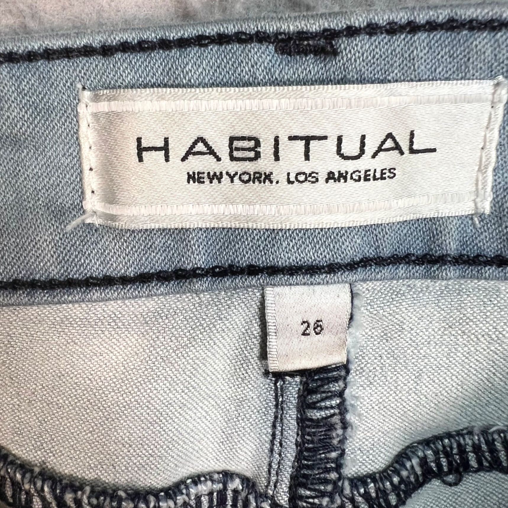 Vintage Habitual Womens Jeans 26 Black Denim Skinny Low Rise Adult Womens 26 28 Inseam 26in Cotton Blend Denim Pants Size 28" / US 6 / IT 42 - 3 Thumbnail