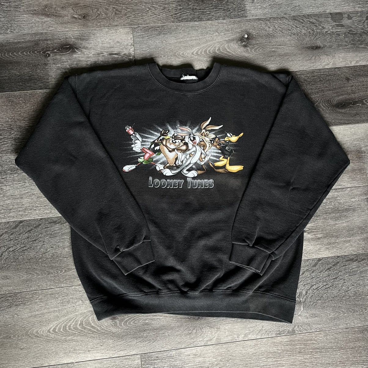 Vintage Vintage 1990s Looney Tunes Graphic Logo Crewneck Sweatshirt Size US M / EU 48-50 / 2 - 1 Thumbnail