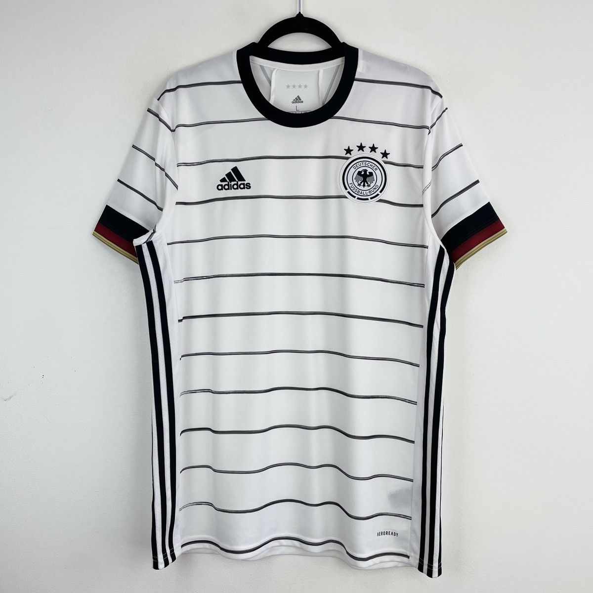 Adidas Germany Adidas Genuine Home Jersey Shirt 2019/2021 size L Size US L / EU 52-54 / 3 - 1 Thumbnail