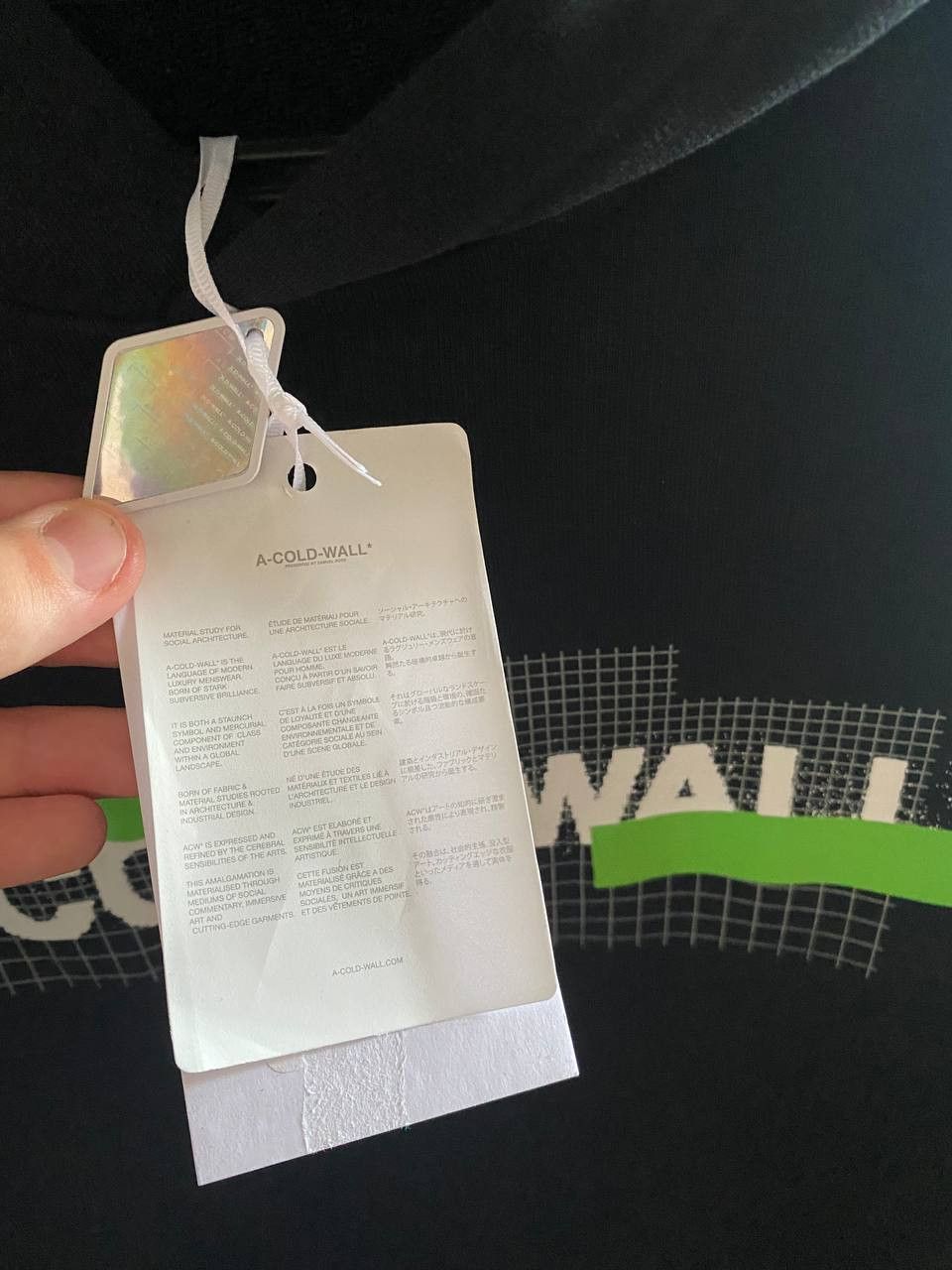 A-COLD-WALL* A-Cold-Wall* Black Grid Hoodie Size US M / EU 48-50 / 2 - 4 Thumbnail