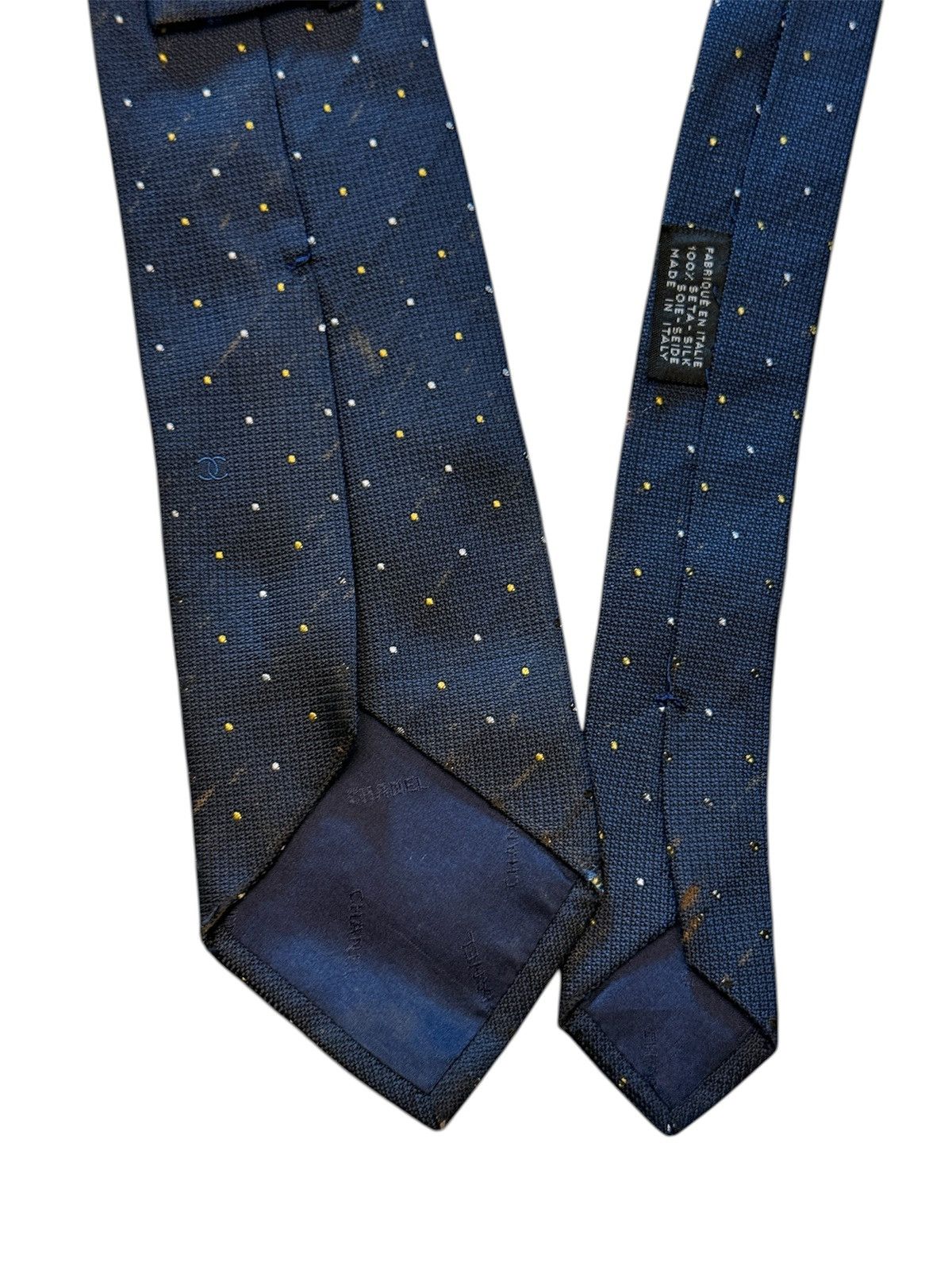 Chanel Chanel Vintage Silk Polka Dot Tie Size ONE SIZE - 2 Thumbnail