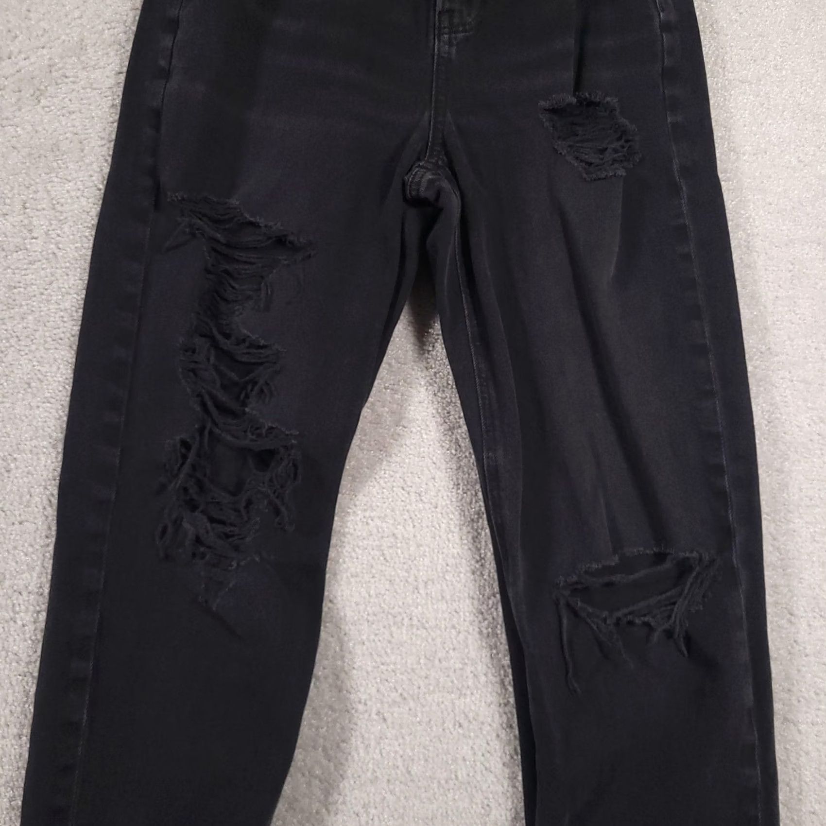 Vintage American Eagle Jeans Womens 0 Relaxed Mom High Rise Distressed Ripped Denim Pant Size 25" / US 0 / IT 36 - 5 Thumbnail