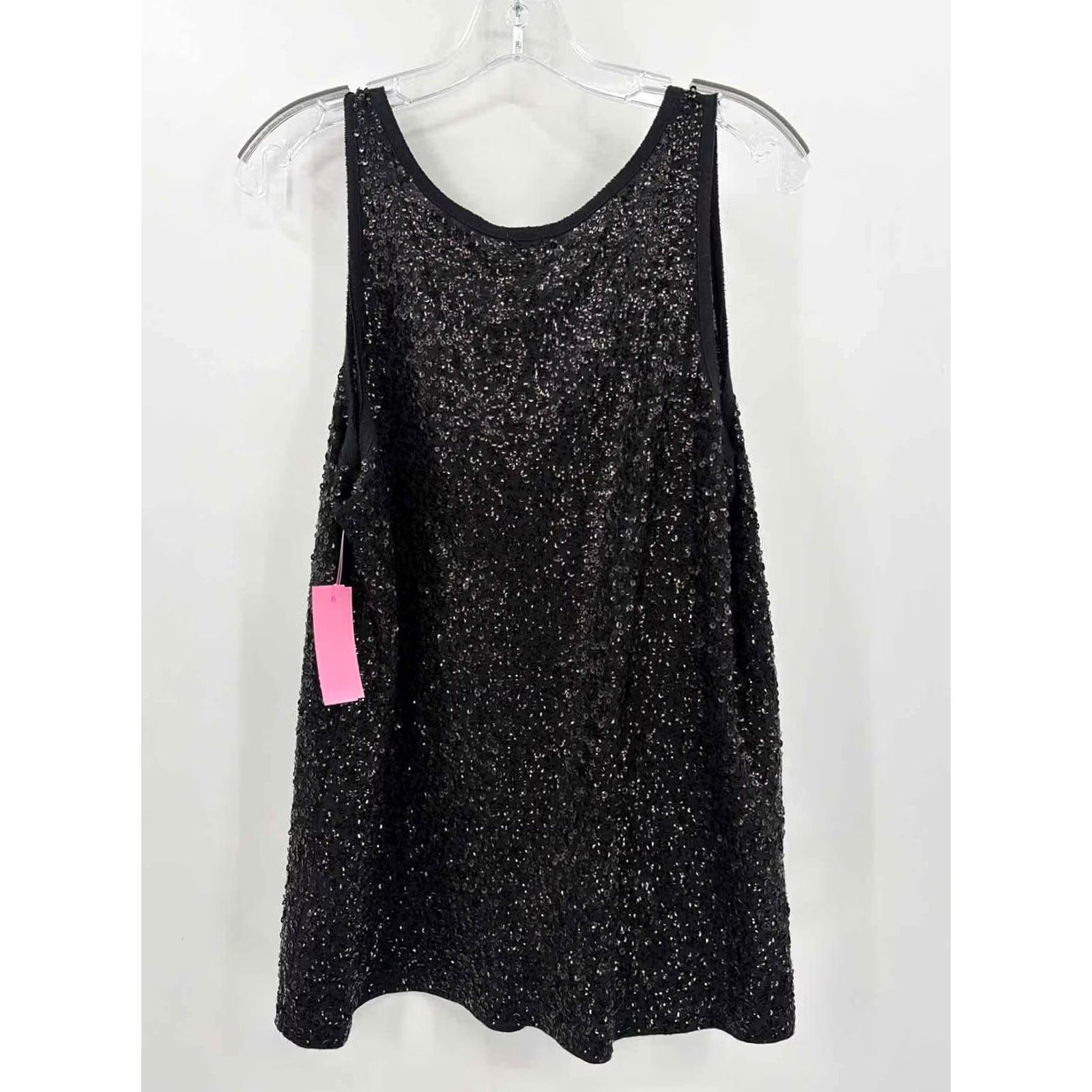 Vintage J Crew Pre-Owned Black Size Large Sequin Tank Top Size L / US 10 / IT 46 - 2 Thumbnail